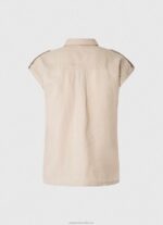 Women Stone Pepe Jeans Short Sleeved Utility Shirt 60J40341 - Image 5