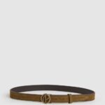 Women Stowe Pepe Jeans Circular Logo Suade Belt 60J40764