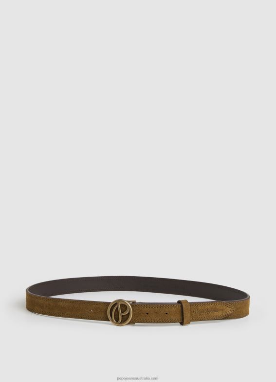 women_stowe_pepe_jeans_circular_logo_suade_belt_60j40764.jpg Women Stowe Pepe Jeans Circular Logo Suade Belt 60J40764 - Image 1