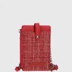 Women Studio Red Pepe Jeans Checkered Mobile Bag 60J40728