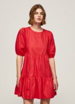 Women Studio Red Pepe Jeans Cotton Poplin Dress 60J40146 - Image 2