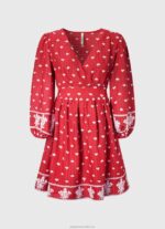 Women Studio Red Pepe Jeans Dress With Embroidered Details 60J40216 - Image 5