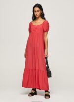 Women Studio Red Pepe Jeans Flowy Dress 60J40150 - Image 2