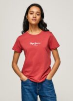 Women Studio Red Pepe Jeans Printed T-Shirt 60J40456