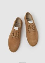Women Tan Pepe Jeans Colin Shoe Leather Sneakers 60J40640 - Image 2