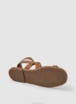 Women Tan Pepe Jeans Irma Ethnic Leather Sandals 60J40658 - Image 5