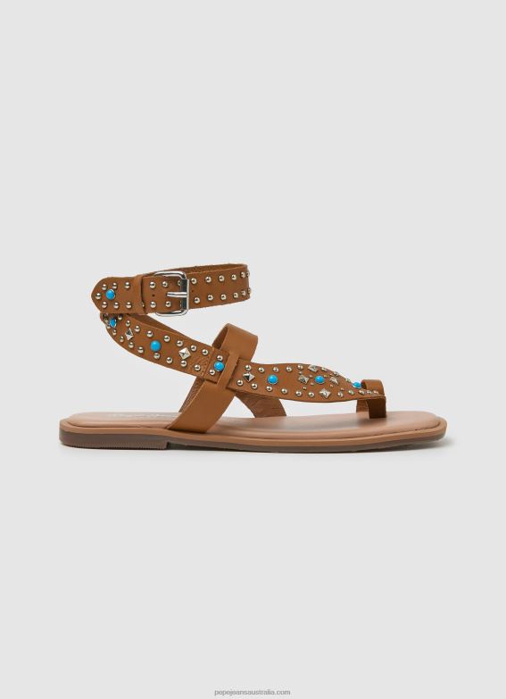 women_tan_pepe_jeans_irma_ethnic_leather_sandals_60j40658.jpg Women Tan Pepe Jeans Irma Ethnic Leather Sandals 60J40658 - Image 1