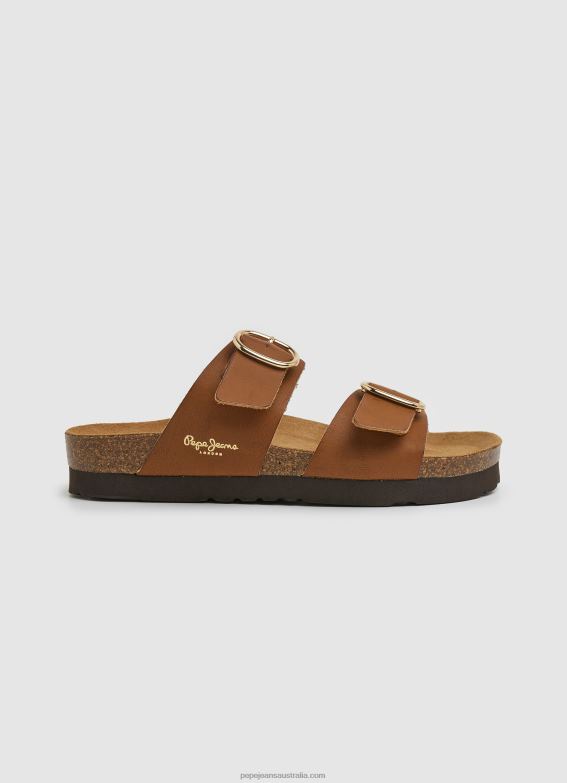 women_tan_pepe_jeans_oban_anatomical_sandals_60j40654.jpg Women Tan Pepe Jeans Oban Anatomical Sandals 60J40654 - Image 1