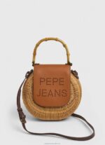 Women Tobacco Pepe Jeans Handmade Wicker Handbag 60J40716 - Image 2