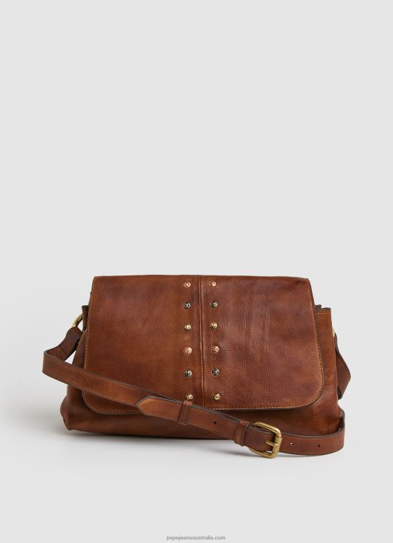 women_tobacco_pepe_jeans_leather_shoulder_bag_60j40746.jpg Women Tobacco Pepe Jeans Leather Shoulder Bag 60J40746 - Image 1
