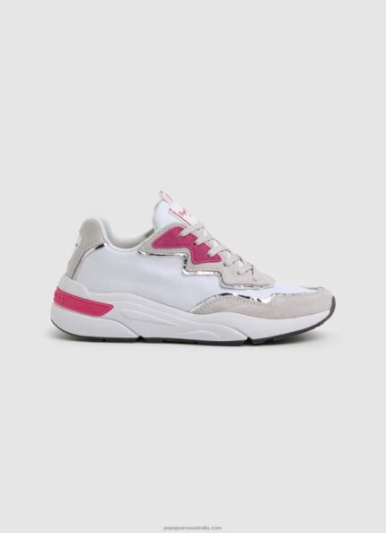 Women White Pepe Jeans Arrow Light Combined Sneakers 60J40602