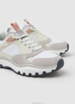 Women White Pepe Jeans Banksy Plain Combined Sneakers 60J40581 - Image 5