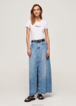 Women White Pepe Jeans Basic Logo T-Shirt 60J40416 - Image 2