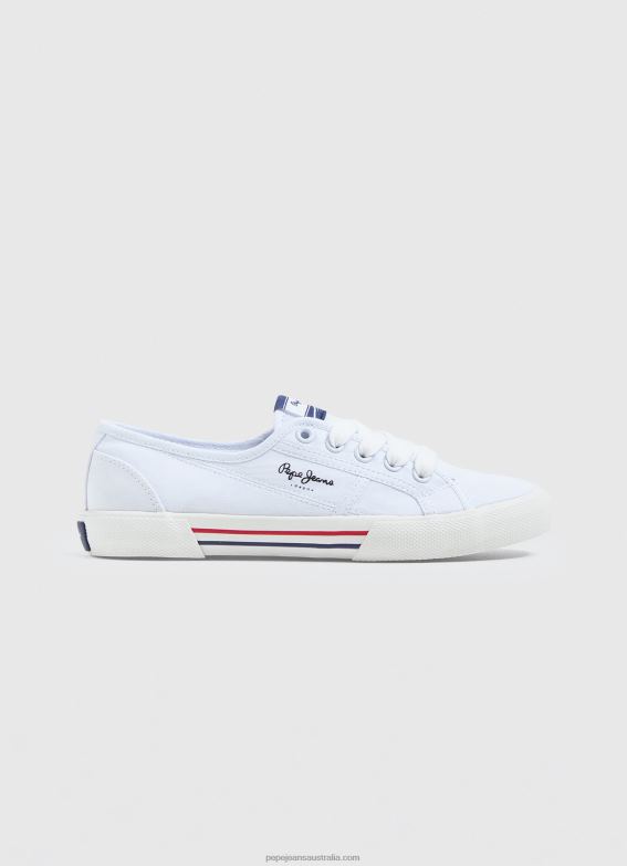 women_white_pepe_jeans_brady_basic_sneakers_60j40636.jpg Women White Pepe Jeans Brady Basic Sneakers 60J40636 - Image 1