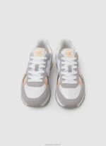 Women White Pepe Jeans Brit Heritage Combined Sneakers 60J40615 - Image 2