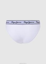 Women White Pepe Jeans Classic Panty With Printed Logo 60J40542 - Image 2