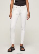 Women White Pepe Jeans Classic Skinny Trousers 60J40299 - Image 2