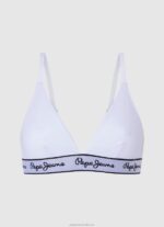 Women White Pepe Jeans Classic Thong With Printed Logo 60J40541 - Image 3