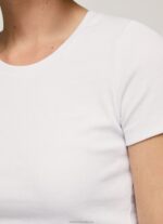 Women White Pepe Jeans Cotton T-Shirt With Logo 60J40404 - Image 3