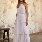 Women White Pepe Jeans Dress With Embroidered Details 60J40219
