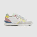 Women White Pepe Jeans Holland Mesh Running Sneakers 60J40605