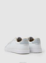 Women White Pepe Jeans Kenton Flag Basic Sneakers 60J40593 - Image 4