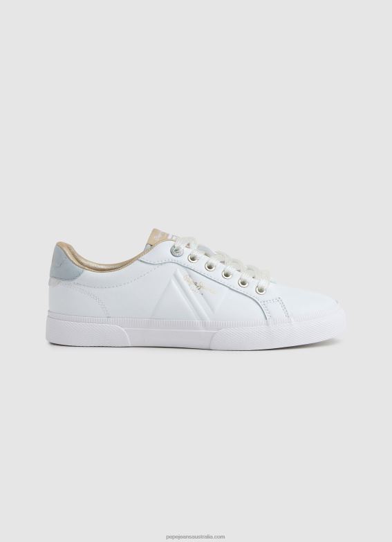 women_white_pepe_jeans_kenton_flag_basic_sneakers_60j40593.jpg Women White Pepe Jeans Kenton Flag Basic Sneakers 60J40593 - Image 1