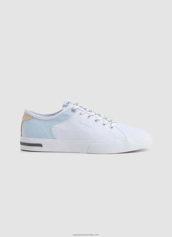 women_white_pepe_jeans_kenton_road_basic_sneakers_60j40635.jpg Women White Pepe Jeans Kenton Road Basic Sneakers 60J40635 - Image 1