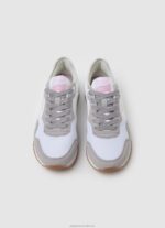 Women White Pepe Jeans London Troy Combined Sneakers 60J40590 - Image 2