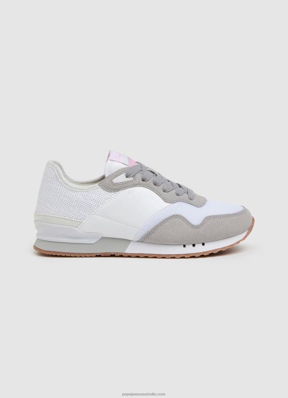 women_white_pepe_jeans_london_troy_combined_sneakers_60j40590.jpg Women White Pepe Jeans London Troy Combined Sneakers 60J40590 - Image 1