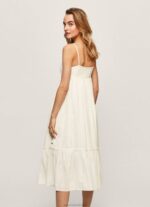 Women White Pepe Jeans Prue Cotton Dobby Dress 60J40221 - Image 4