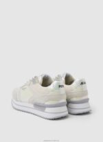 Women White Pepe Jeans Rusper Pearl Combined Sneakers 60J40596 - Image 4