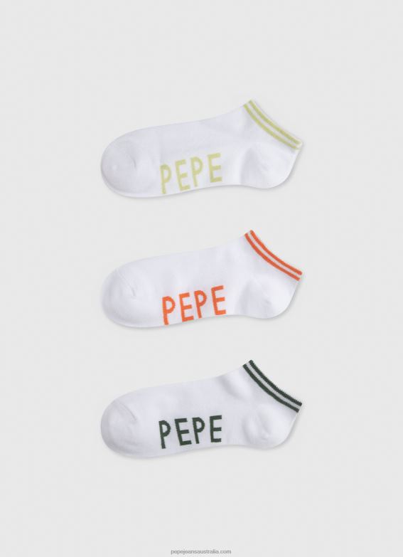women_white_pepe_jeans_sandi_3_pack_socks_60j40561.jpg Women White Pepe Jeans Sandi 3-Pack Socks 60J40561 - Image 1