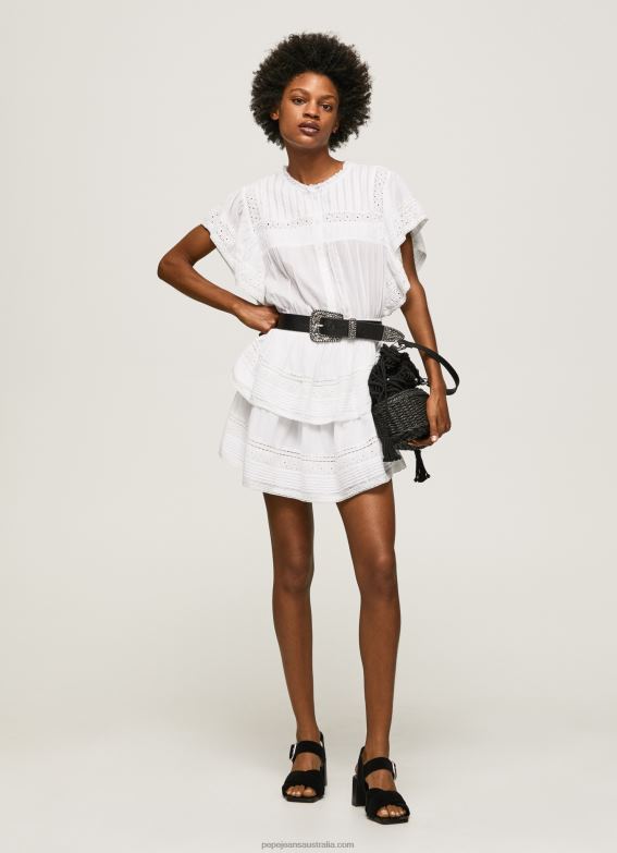 women_white_pepe_jeans_skirt_with_lace_details_60j40488.jpg Women White Pepe Jeans Skirt With Lace Details 60J40488 - Image 1
